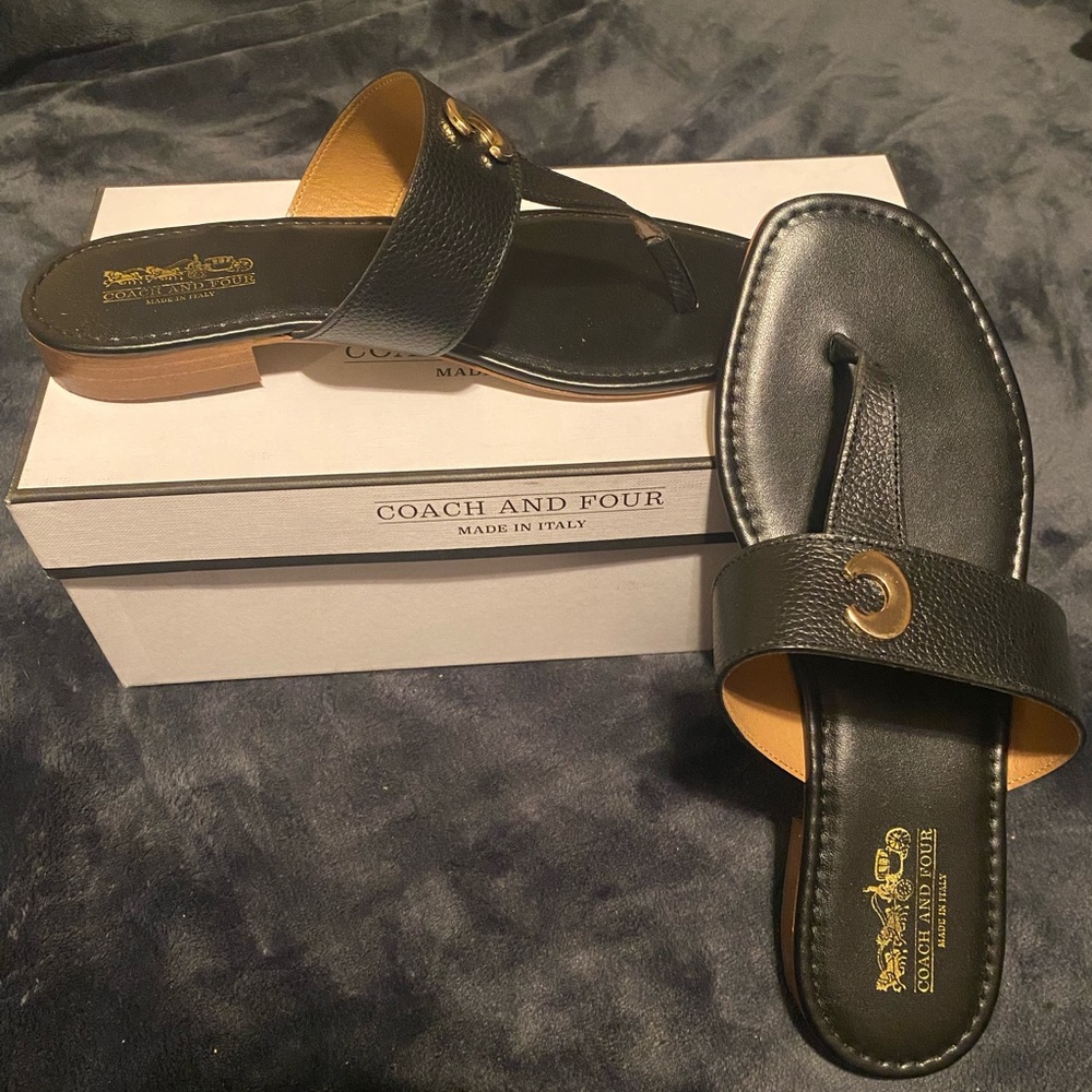 Coach Turin Black Sandals - Picture 2 of 4